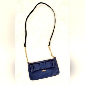 Kate Spade New York Charm City Ostrich Print Presley Shoulder Bag in Nightsky